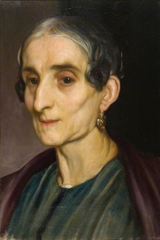 Head of an Old Italian Woman, vintage artwork by Sir Frederic Lord Leighton, 12x8" (A4) Poster