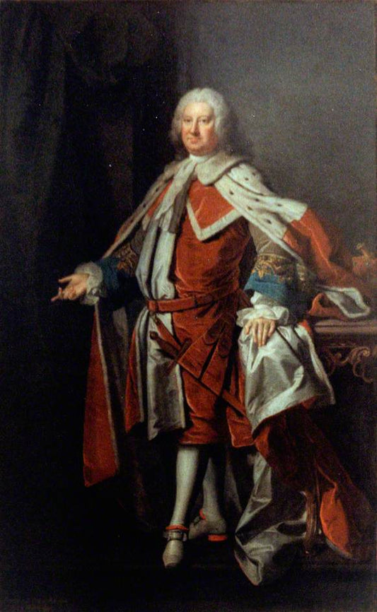Heneage Finch, 2nd Earl of Aylesford, vintage artwork by Thomas Hudson, 12x8" (A4) Poster