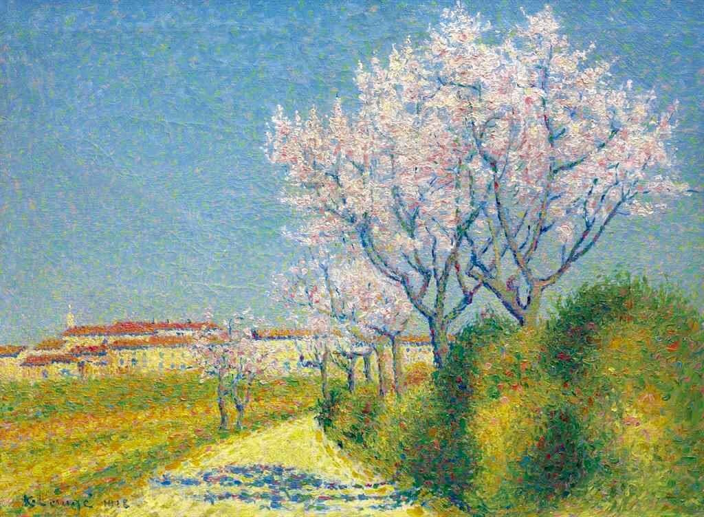 Amandiers en fleur à l'entree de Cailhavel by Achille Lauge,A3(16x12")Poster