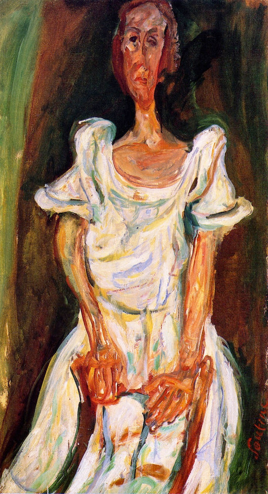 The Fiancee, vintage artwork by Chaim Soutine, 12x8" (A4) Poster