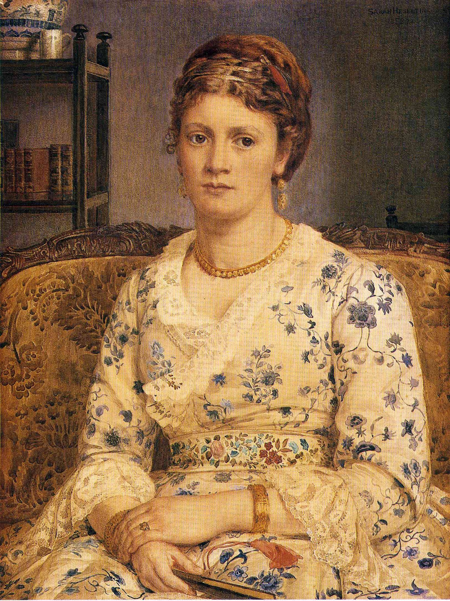 Portrait Of Mrs J.P.Heselitine, vintage artwork by Sir Edward John Poynter, 12x8" (A4) Poster