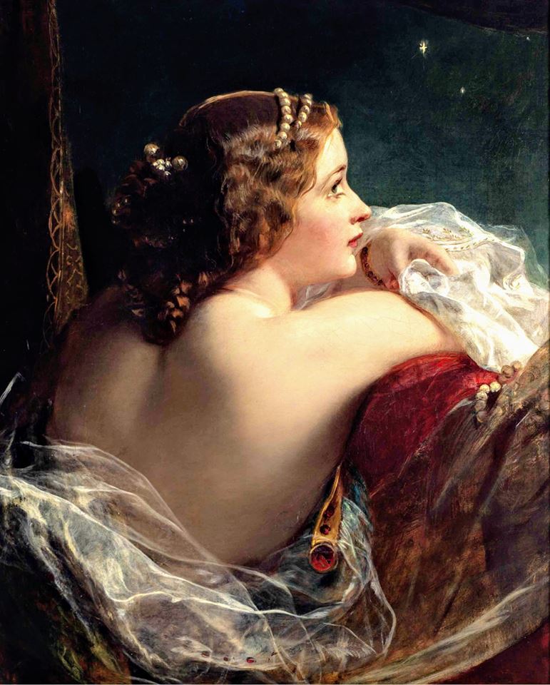 The moonlit beauty, vintage artwork by James Sant, R.A., A3 (16x12") Poster Print
