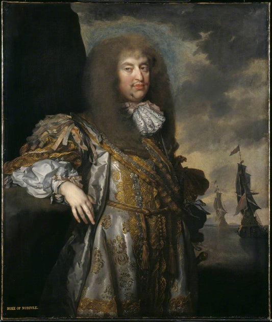 Henry Howard, 6th Duke of Norfolk, vintage artwork by Gerard Soest, 12x8" (A4) Poster