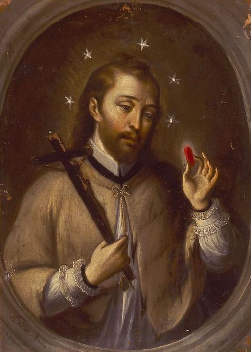 Saint John of Nepomuk, vintage artwork by Jose de Alcibar, 12x8" (A4) Poster