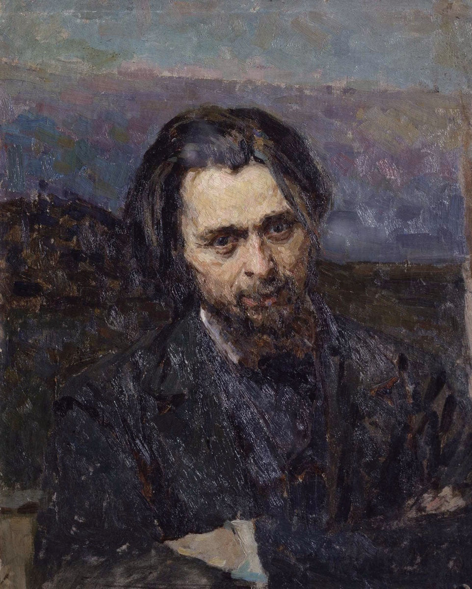 Portrait of Painter K.N. Kudryavtsev, vintage artwork by Kiriak Kostandi, 12x8" (A4) Poster
