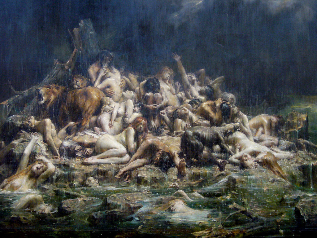 Le Deluge, vintage artwork by Leon-François Comerre, 12x8" (A4) Poster
