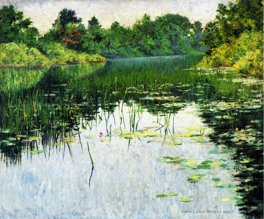 Grey Day on the Charles, vintage artwork by John Leslie Breck, 12x8" (A4) Poster