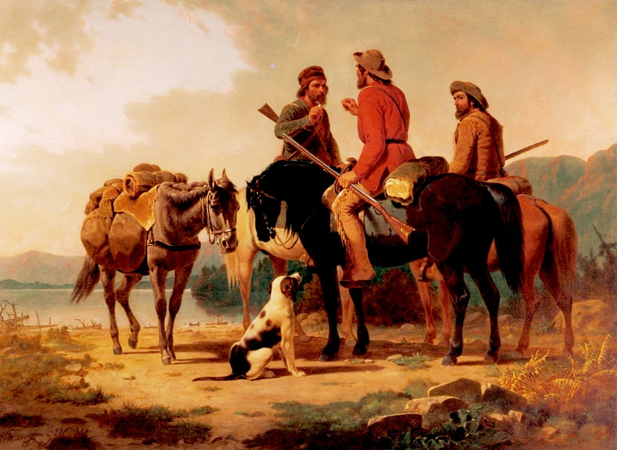 The Pipe of Friendship, vintage artwork by William Tylee Ranney, A3 (16x12") Poster Print