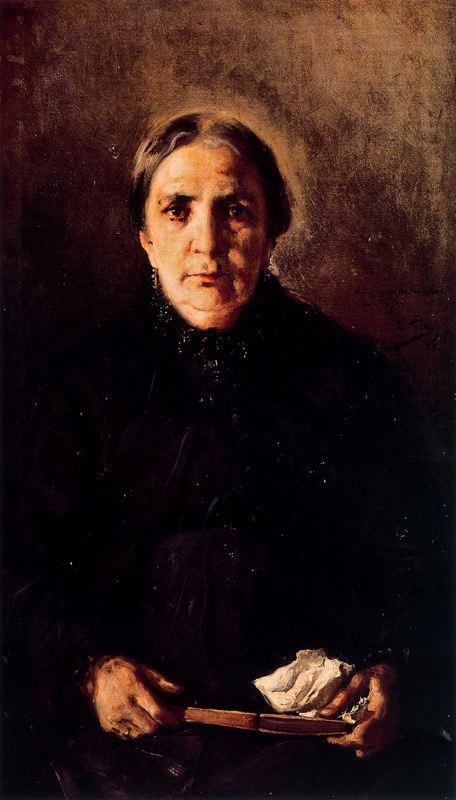 Madre del Pintor, vintage artwork by Cecilio Pla y Gallardo, 12x8" (A4) Poster