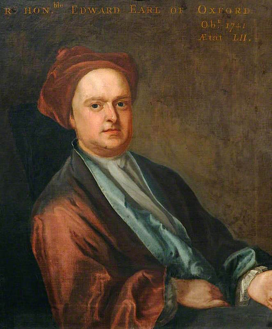 Edward Harley, Earl of Oxford and Mortimer, vintage artwork by Michael Dahl, 12x8" (A4) Poster