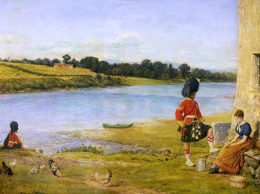 Flowing to the Sea, vintage artwork by Sir John Everett Millais, 12x8" (A4) Poster