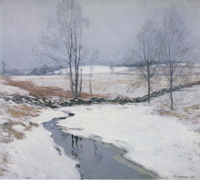 The First Snow by Willard Leroy Metcalf,A3(16x12