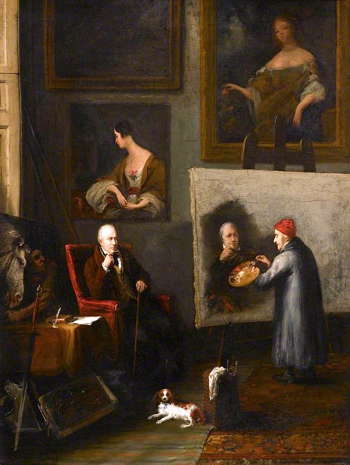 James Northcote, Painting Sir Walter Scott), vintage artwork by Attributed to John Cawse, 12x8" (A4) Poster