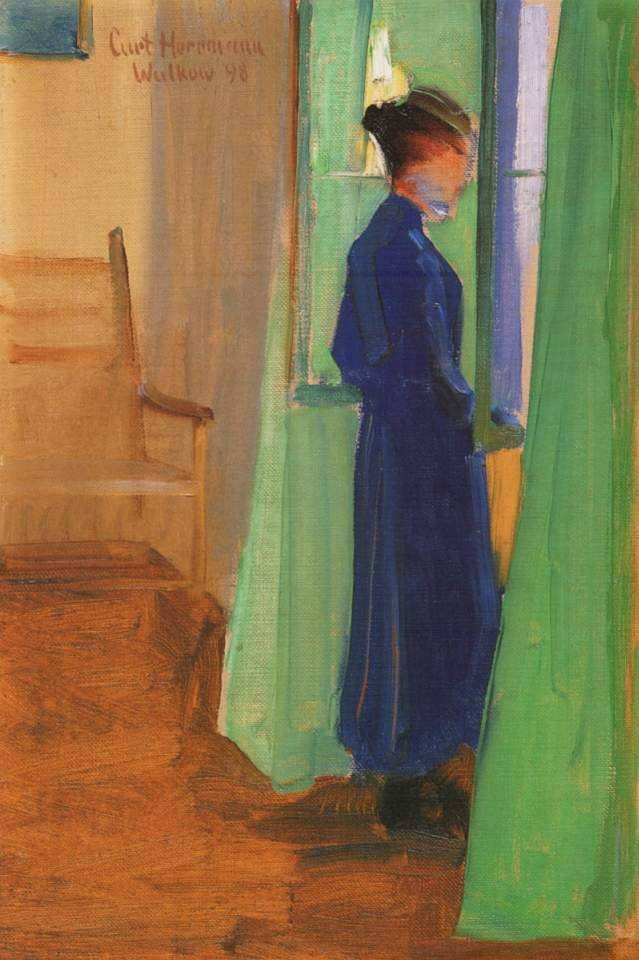 Sophie Herrmann at the Window by Curt Herrmann,A3(16x12")Poster