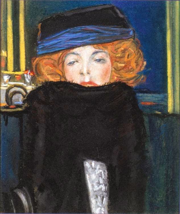 Portrait of a Lady With a Scarf by Pierre Berronneau,A3(16x12")Poster
