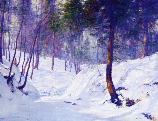 Slumbering Brook, vintage artwork by Walter Launt Palmer, 12x8" (A4) Poster