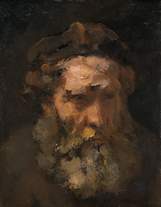 Head of Saint Matthew, vintage artwork by Dutch School 17th Century - Unknown, 12x8" (A4) Poster