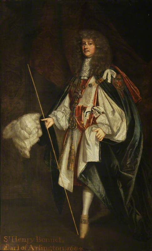 Henry Bennet, Earl of Arlington, vintage artwork by Peter Lely, 12x8" (A4) Poster