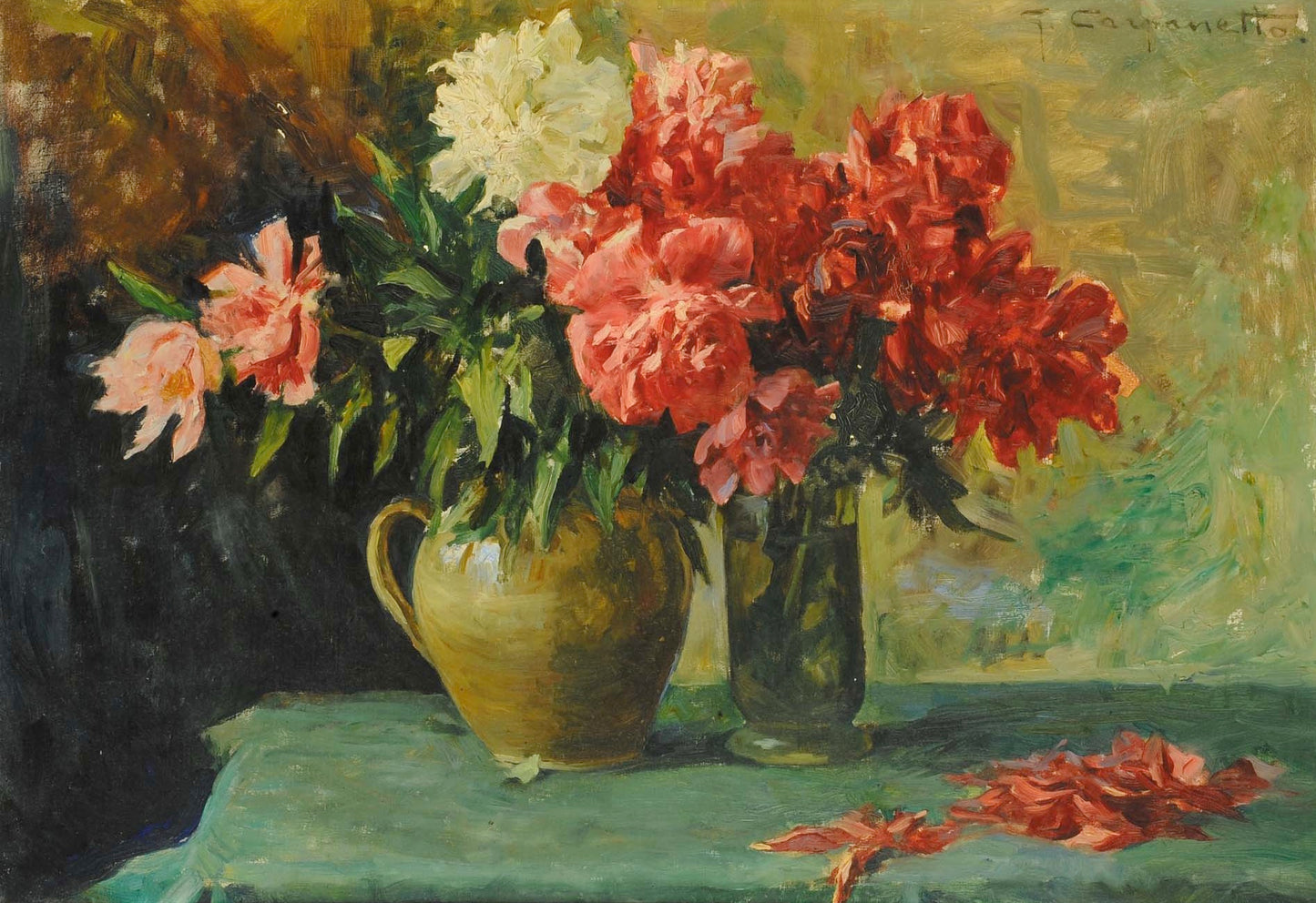 Still-Life with Flowers by Giovanni Battista Carpanetto,A3(16x12")Poster