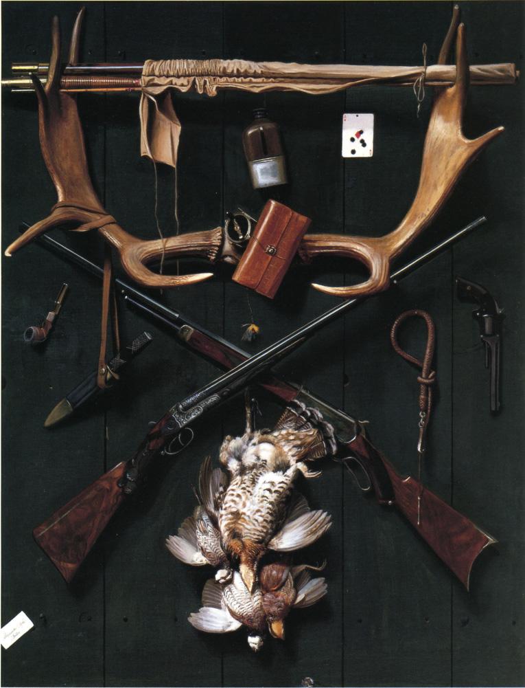 Sportsman's Still Life, vintage artwork by Alexander Pope, 12x8" (A4) Poster