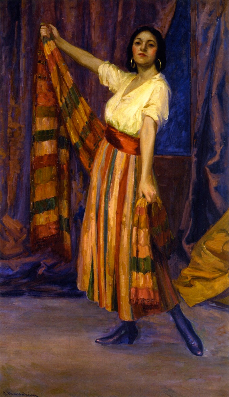 Gypsy Dancer, vintage artwork by Jean Mannheim, 12x8" (A4) Poster