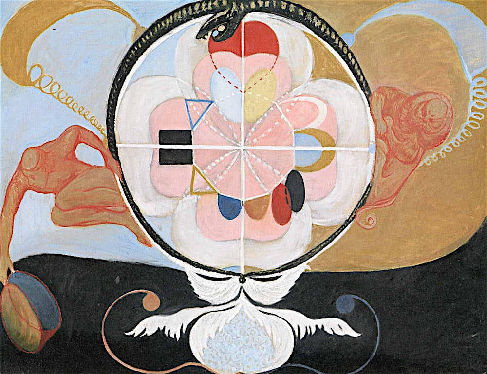 Evolution, No. 13, Group VI, vintage artwork by Hilma af Klint, 12x8" (A4) Poster