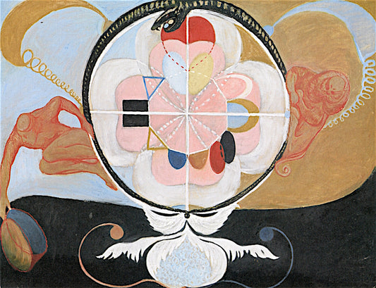 Evolution, No. 13, Group VI, vintage artwork by Hilma af Klint, 12x8" (A4) Poster