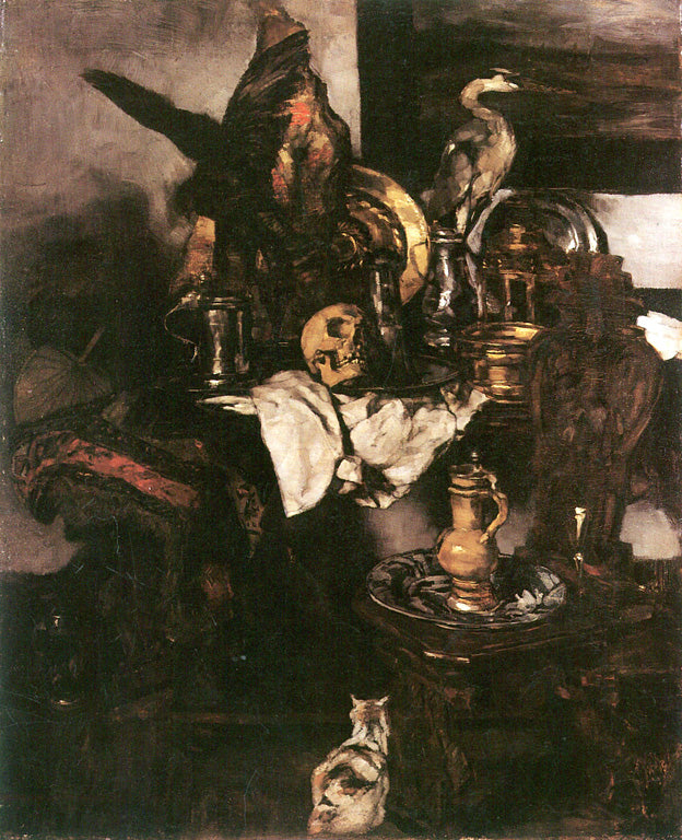 Trödelbude, vintage artwork by Carl Eduard Schuch, 12x8" (A4) Poster