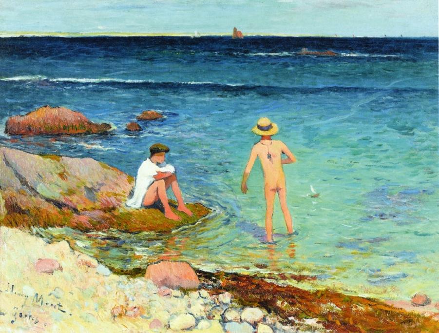 Bathers at Gavres by Henry Moret,A3(16x12")Poster
