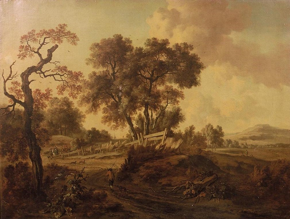 Dune Landscape with a Dirt Road, vintage artwork by Jan Wijnants, 12x8" (A4) Poster