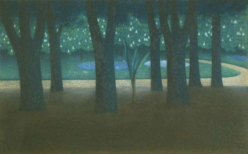 Park in Milan by William Degouve de Nuncques,A3(16x12")Poster