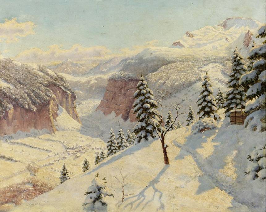 Mountain Slopes by Boris Bessonov,A3(16x12")Poster
