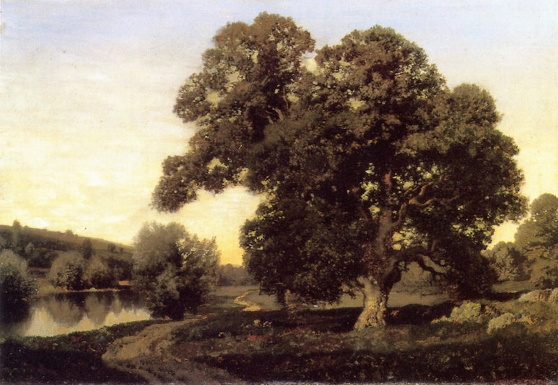 The Great Oak in the Meadows, vintage artwork by Henry Pember Smith, 12x8" (A4) Poster