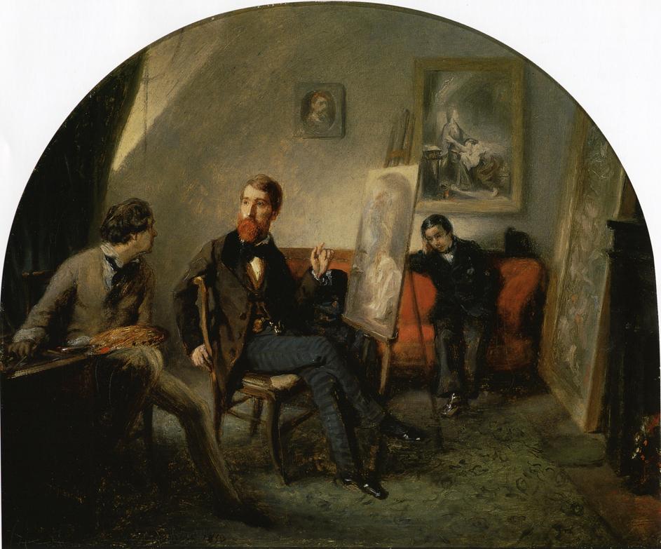 The Painter's Studio, vintage artwork by Octave Tassaert, A3 (16x12") Poster Print