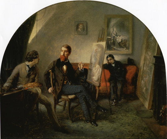 The Painter's Studio, vintage artwork by Octave Tassaert, A3 (16x12") Poster Print