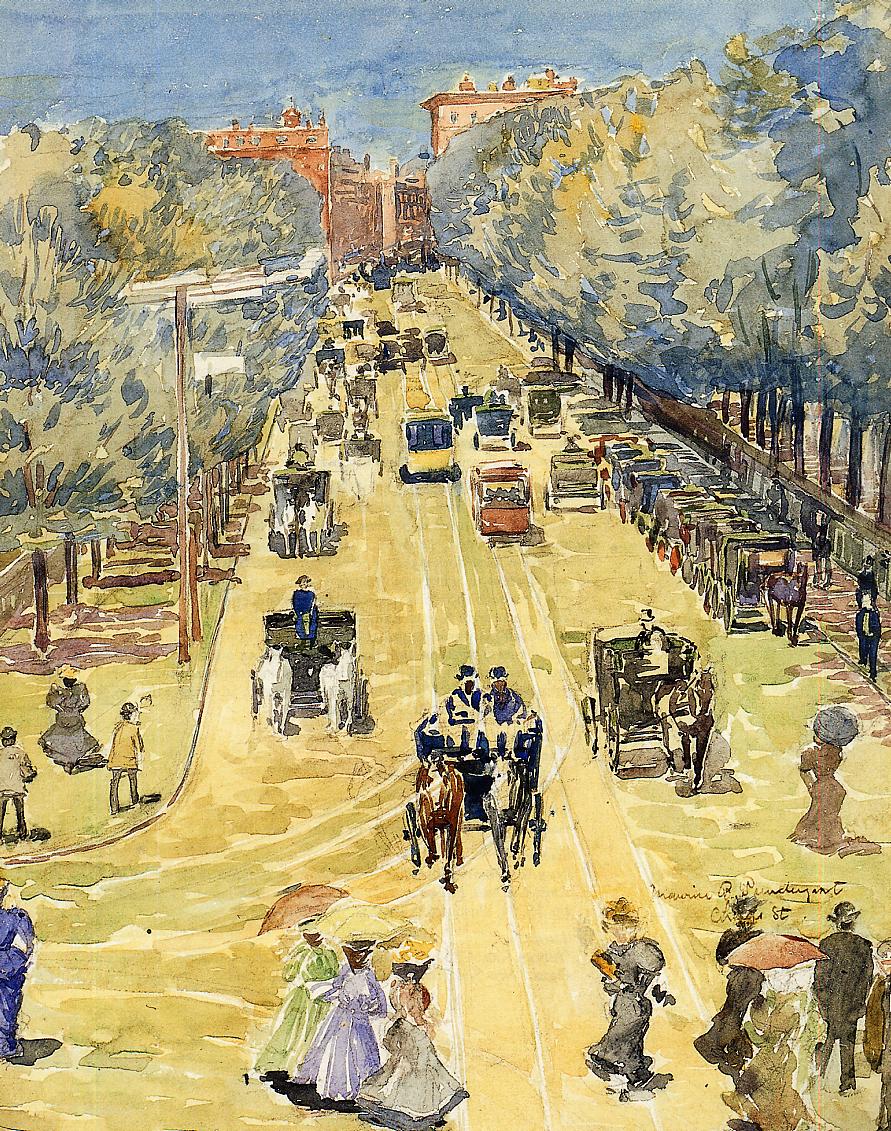 Charles Street, Boston by Maurice Prendergast,A3(16x12")Poster