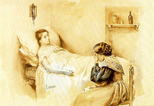 Amor que mata, vintage artwork by Adolfo Lozano Sidro, 12x8" (A4) Poster