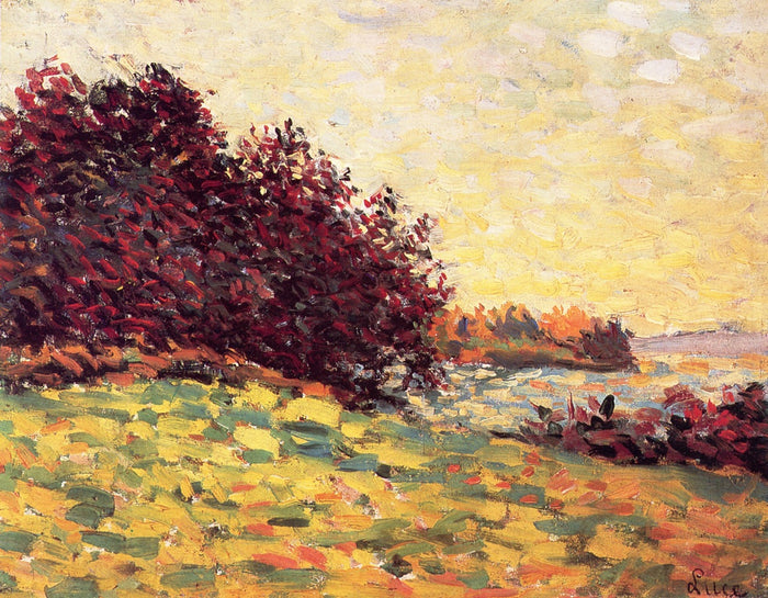 Bourgogne, Clump of Trees in a Plain by Maximilien Luce,A3(16x12