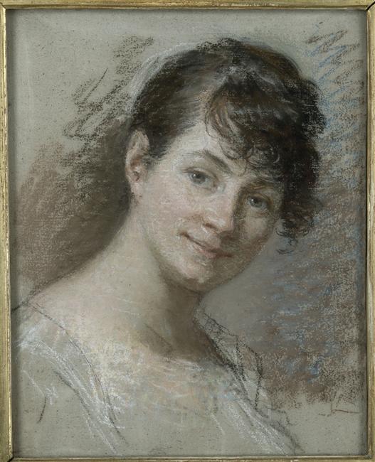 Étude pour un portrait de femme (Sudy of a Woman), vintage artwork by Pierre-Paul Prud'hon, 12x8" (A4) Poster