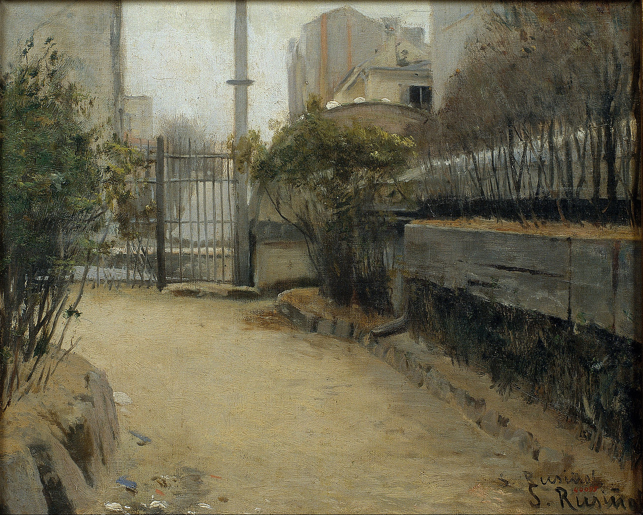 Garden of Montmartre by Santiago Rusinol Prats,A3(16x12")Poster