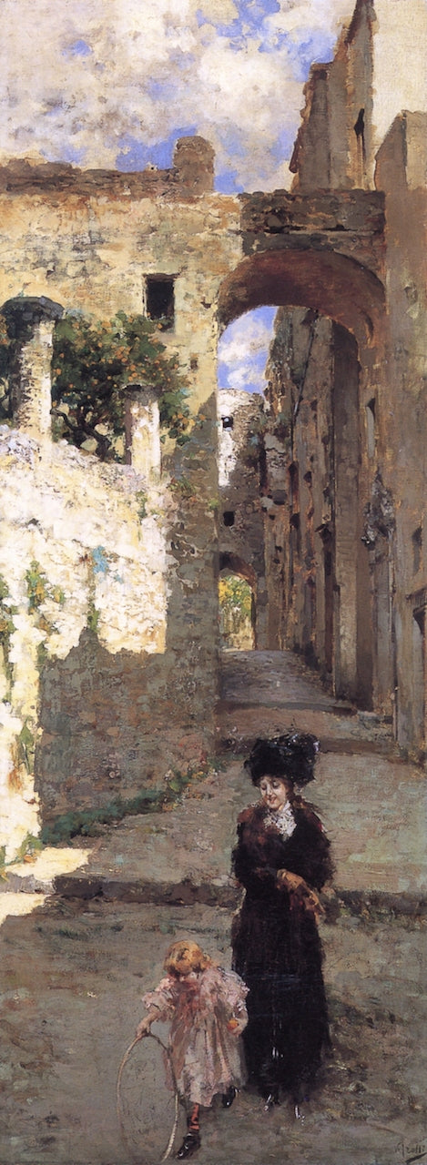 The Hoop, vintage artwork by Vincenzo Irolli, 12x8" (A4) Poster
