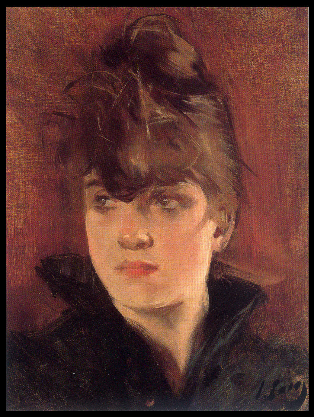 Moulin de la Galette Visitor by Ramon Casas y Carbo,A3(16x12")Poster
