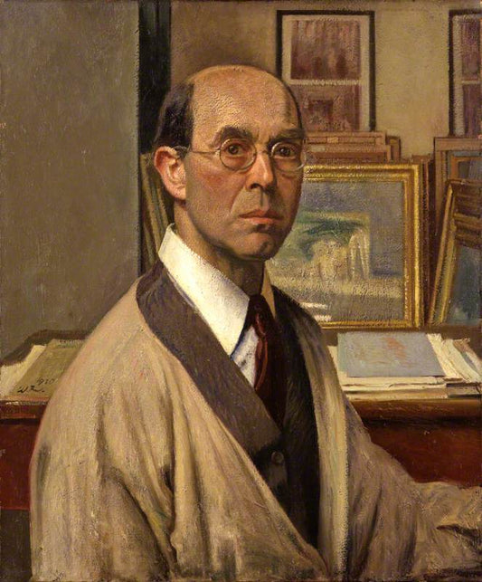 Self portrait, vintage artwork by Sir William Rothenstein, 12x8" (A4) Poster