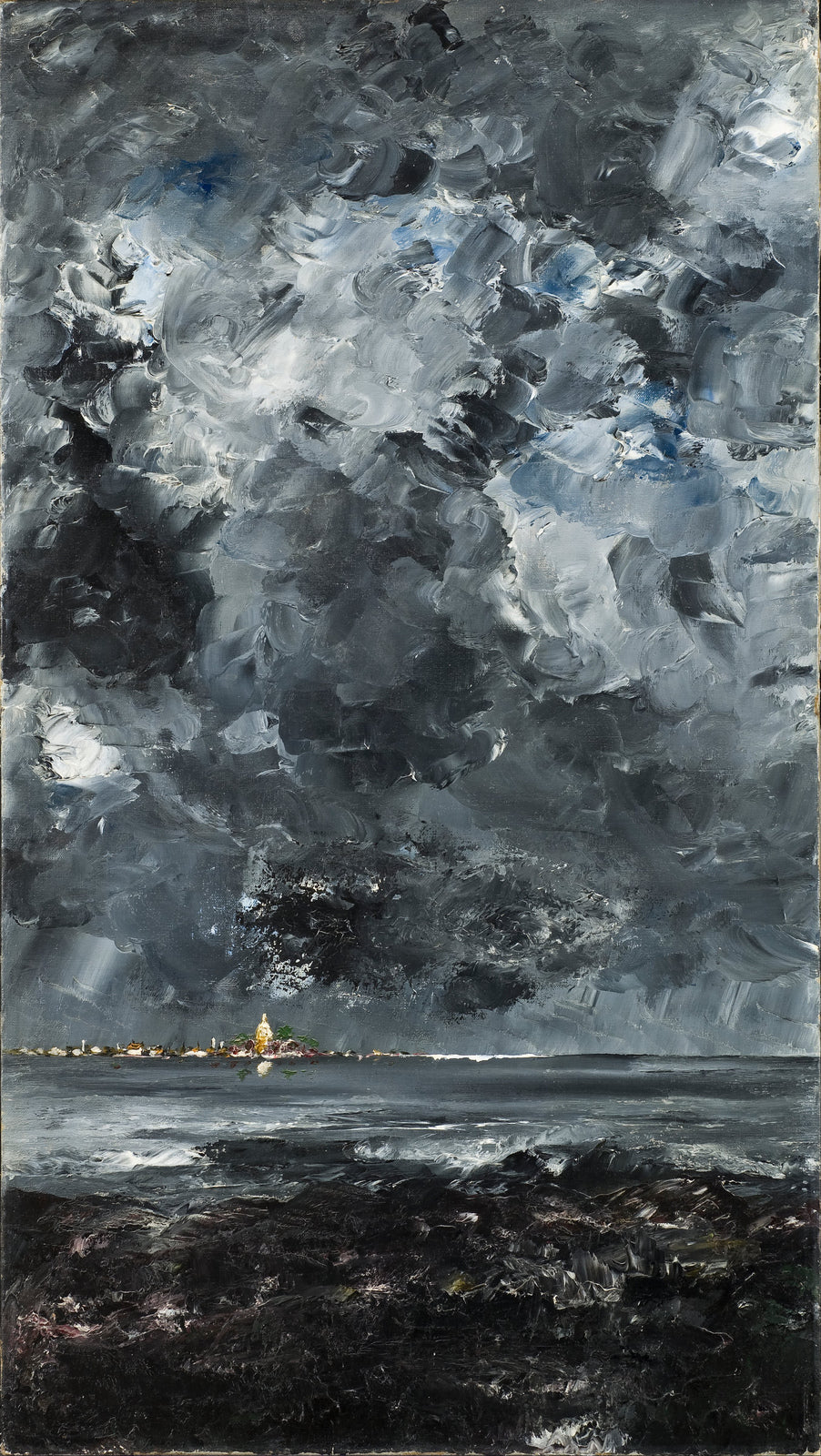 The Town, vintage artwork by August Strindberg, 12x8" (A4) Poster