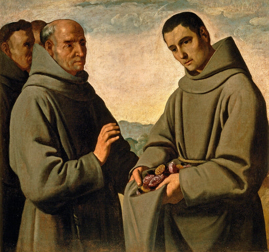 Saint Diego of Alcala, vintage artwork by Francisco de Zurbarán, 12x8" (A4) Poster