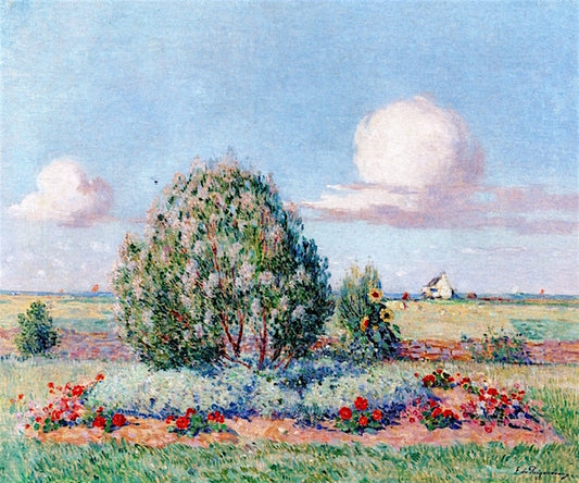 Flower Bed, vintage artwork by Ferdinand du Puigaudeau, 12x8" (A4) Poster