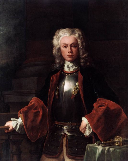 Portrait of Prince Joseph Wenzel von Liechtenstein, vintage artwork by Francesco Solimena, 12x8" (A4) Poster
