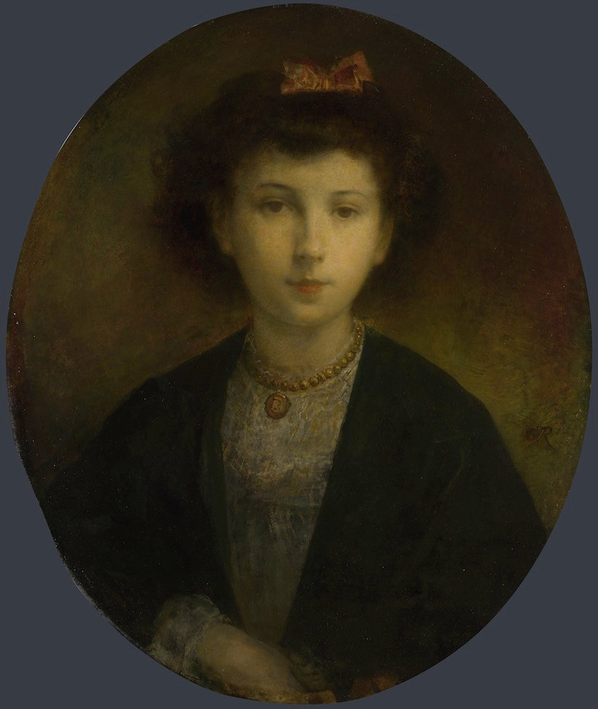 The Countess of Desart as a Child, vintage artwork by Louis Gustave Ricard, 12x8" (A4) Poster