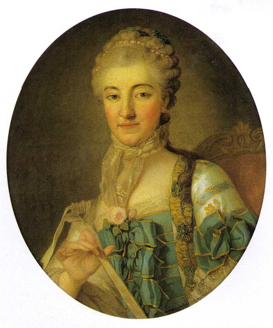 Portrait of Izabela Branicka, vintage artwork by Per Krafft the Elder, 12x8" (A4) Poster