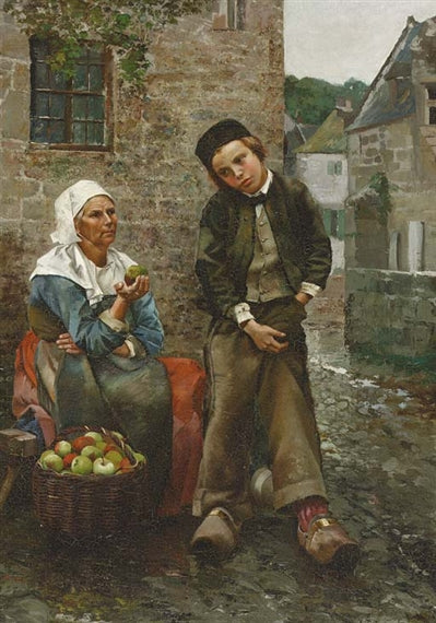 Driving a Bargain, vintage artwork by Charles Theodore Frère, A3 (16x12") Poster Print
